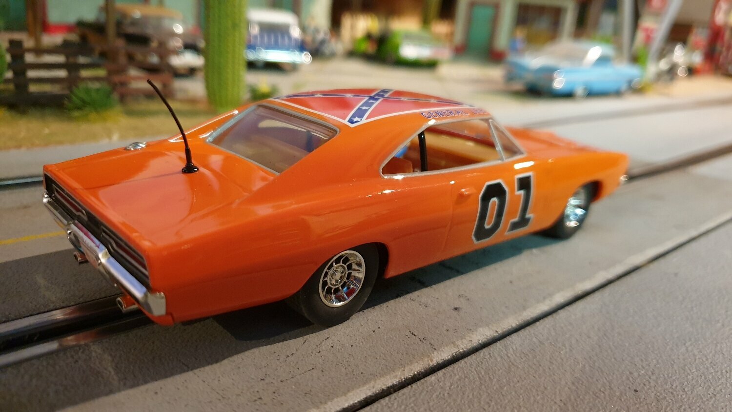 Dodge Charger 'General Lee' modelcar, Scalextric 1:32 in orange owned ...